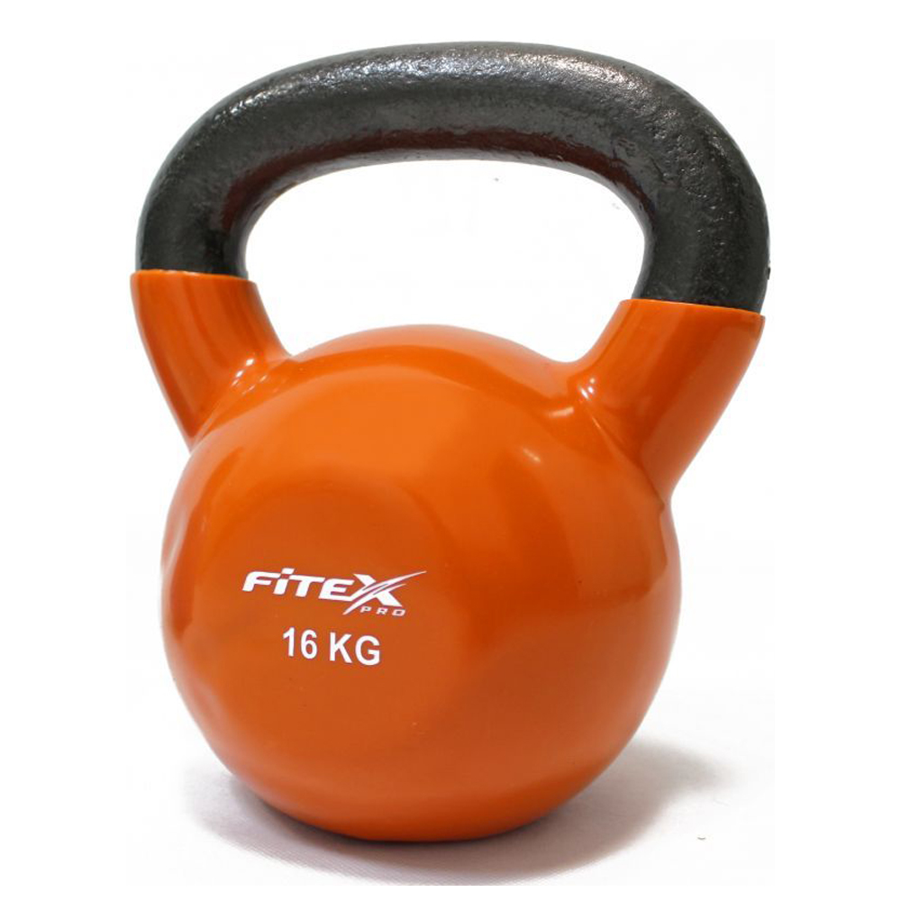 Гиря в виниловой оболочке 16 кг FITEX PRO