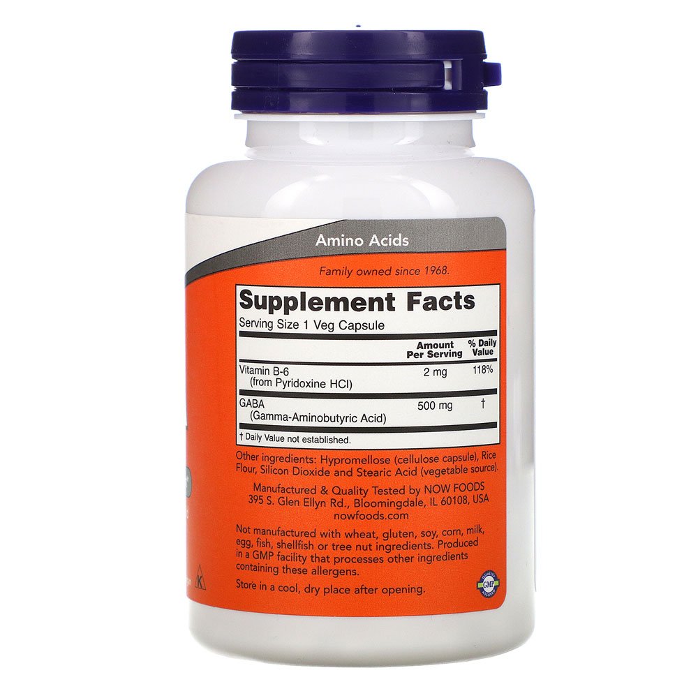 NOW GABA 500 мг. (100 капс.)