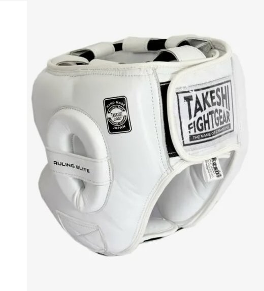 Шлем боксерский с бампером Takeshi белый
