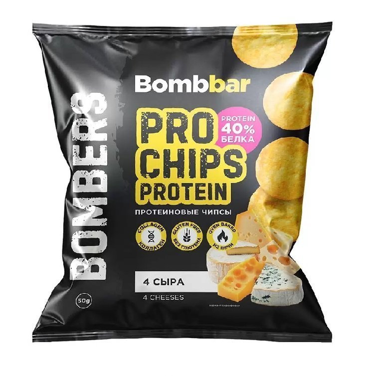 BOMBBAR Чипсы цельнозерновые протеиновые 50 г