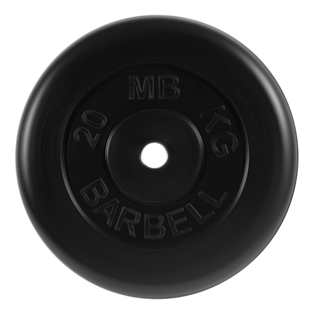 Диск черный обрезин.  D-31/20 кг Barbell