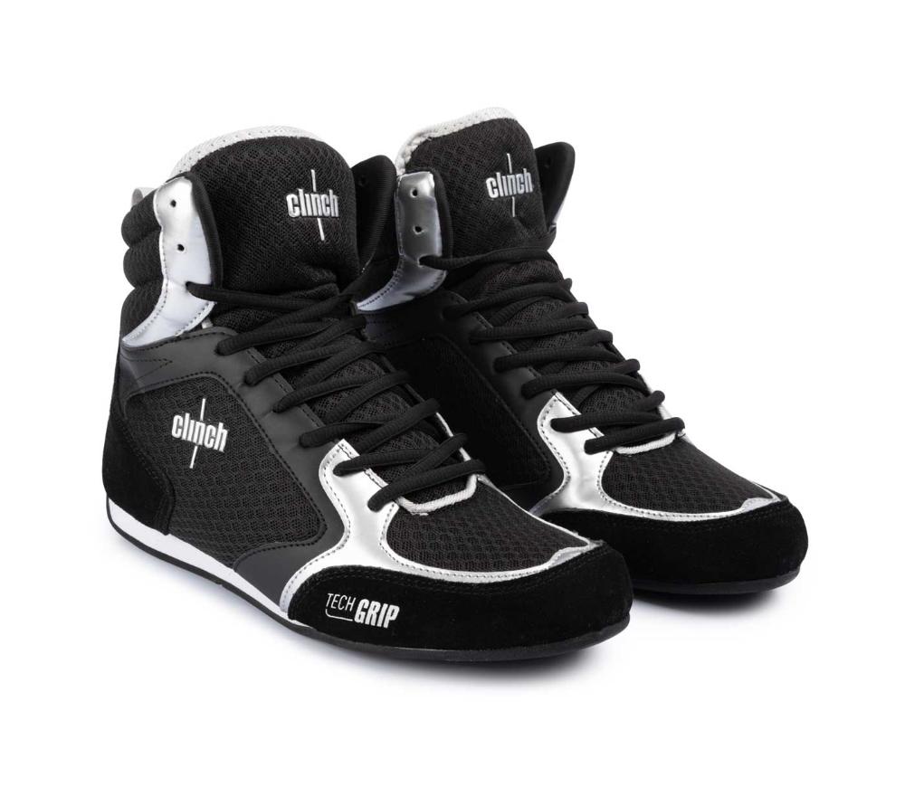 Боксерки Clinch Punch черно-серебристые 40