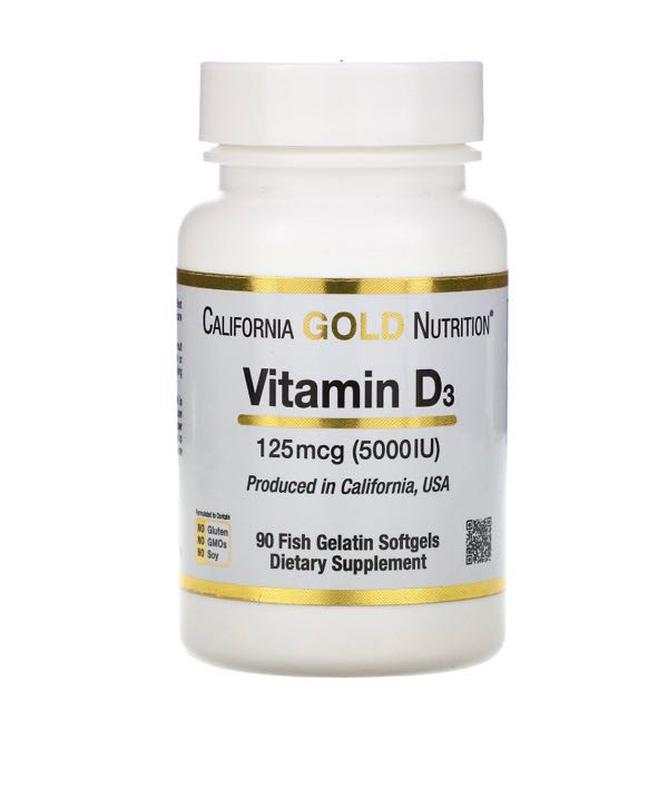 California Gold Nutrition Vitamine D3 5000 ME (90 капс.)