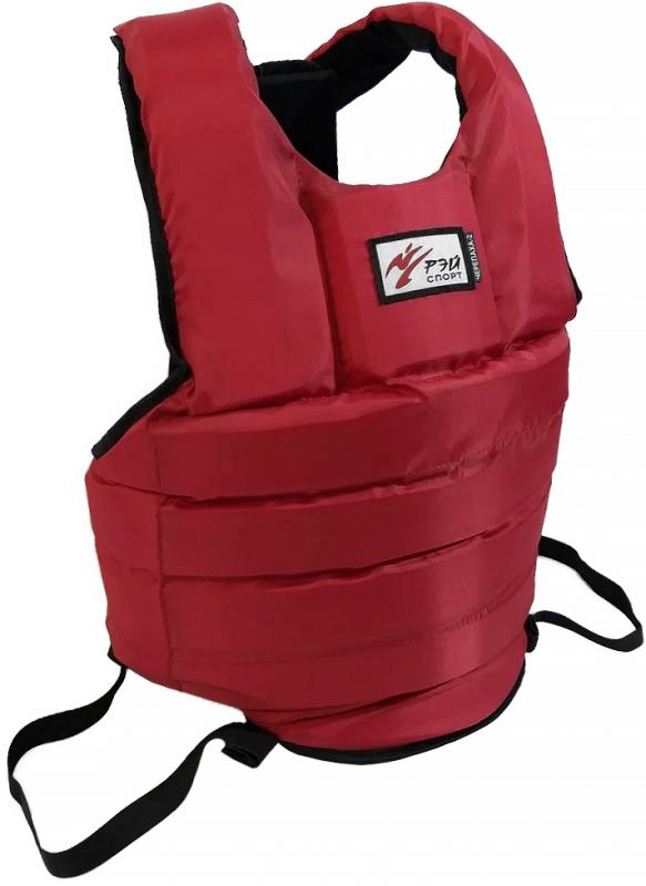 Жилет защитный для единоборств ЧЕРЕПАХА-1 Рэй Спорт, красный