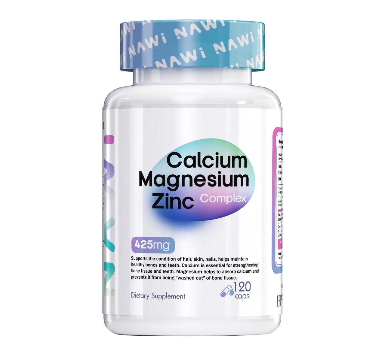 NAWI Calcium+Magnesium+Zinc (120 caps)