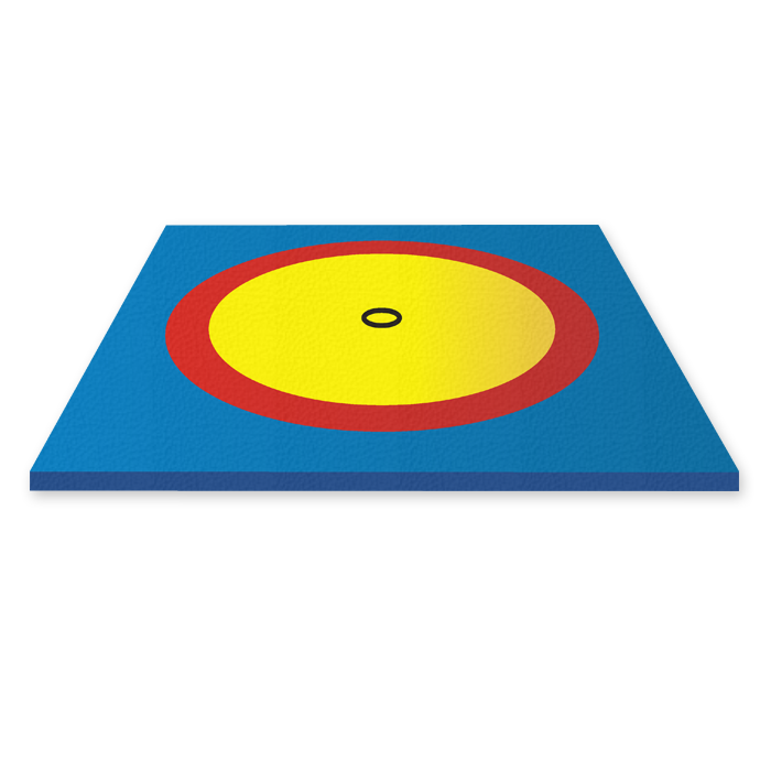 Борцовский ковер трехцветный 10х10м,160 кг/м3