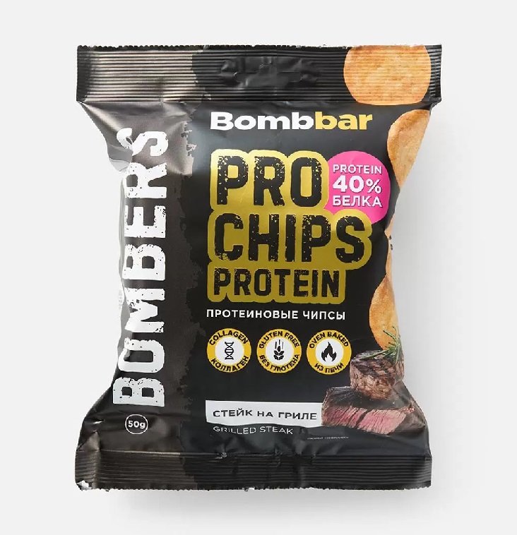 BOMBBAR Чипсы цельнозерновые протеиновые 50 г