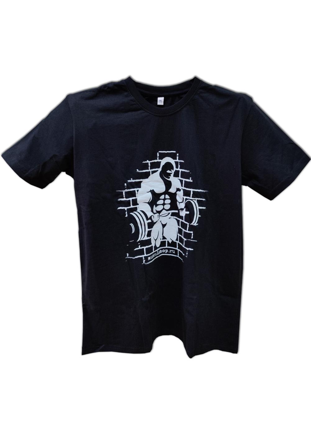 Футболка Мускул Шоп черная