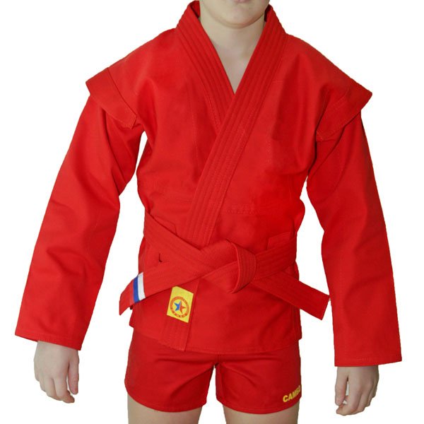 Куртка для борьбы Самбо Красная (облегченная)