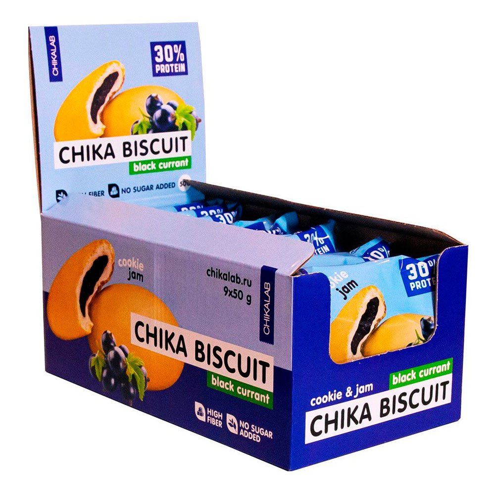 CHIKALAB Бисквитное печенье неглазированное с начинкой (50 г.)