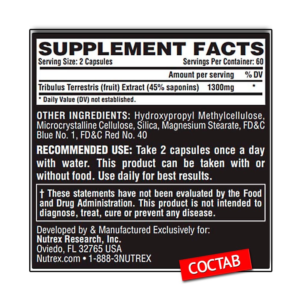 Nutrex Tribulus Black 1300 мг. (120 капс.)