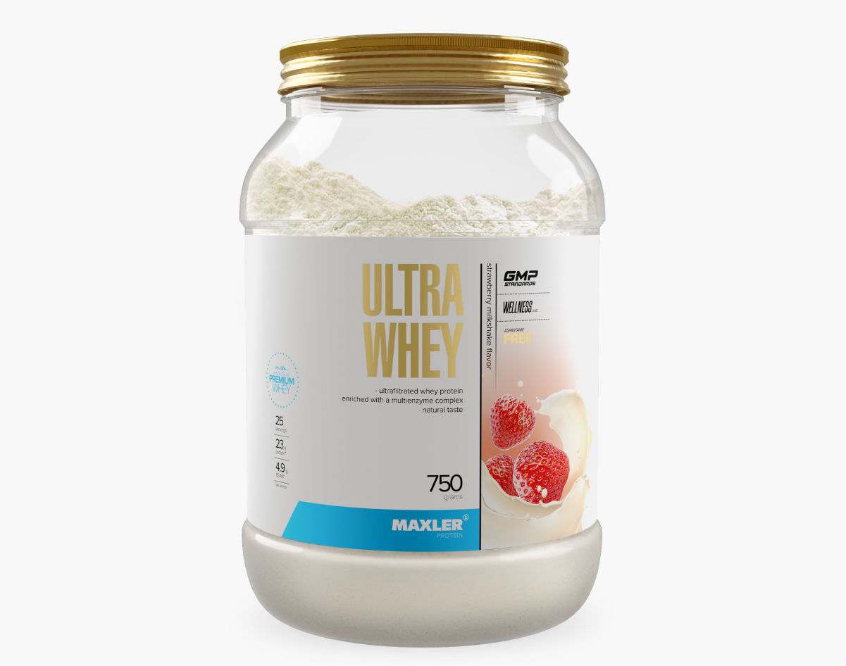 Maxler Whey Ultra ( 750 г.) (Клубнично молочный коктейль)