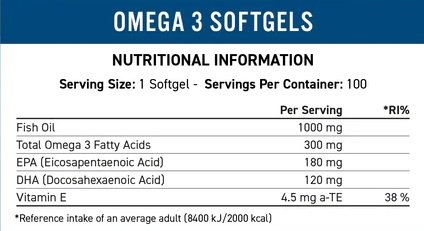 Applied Nutrition Omega-3 (100 cap)
