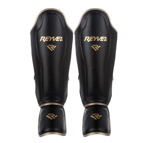Защита голень-стопа REYVEL Муай тай черно-золотой