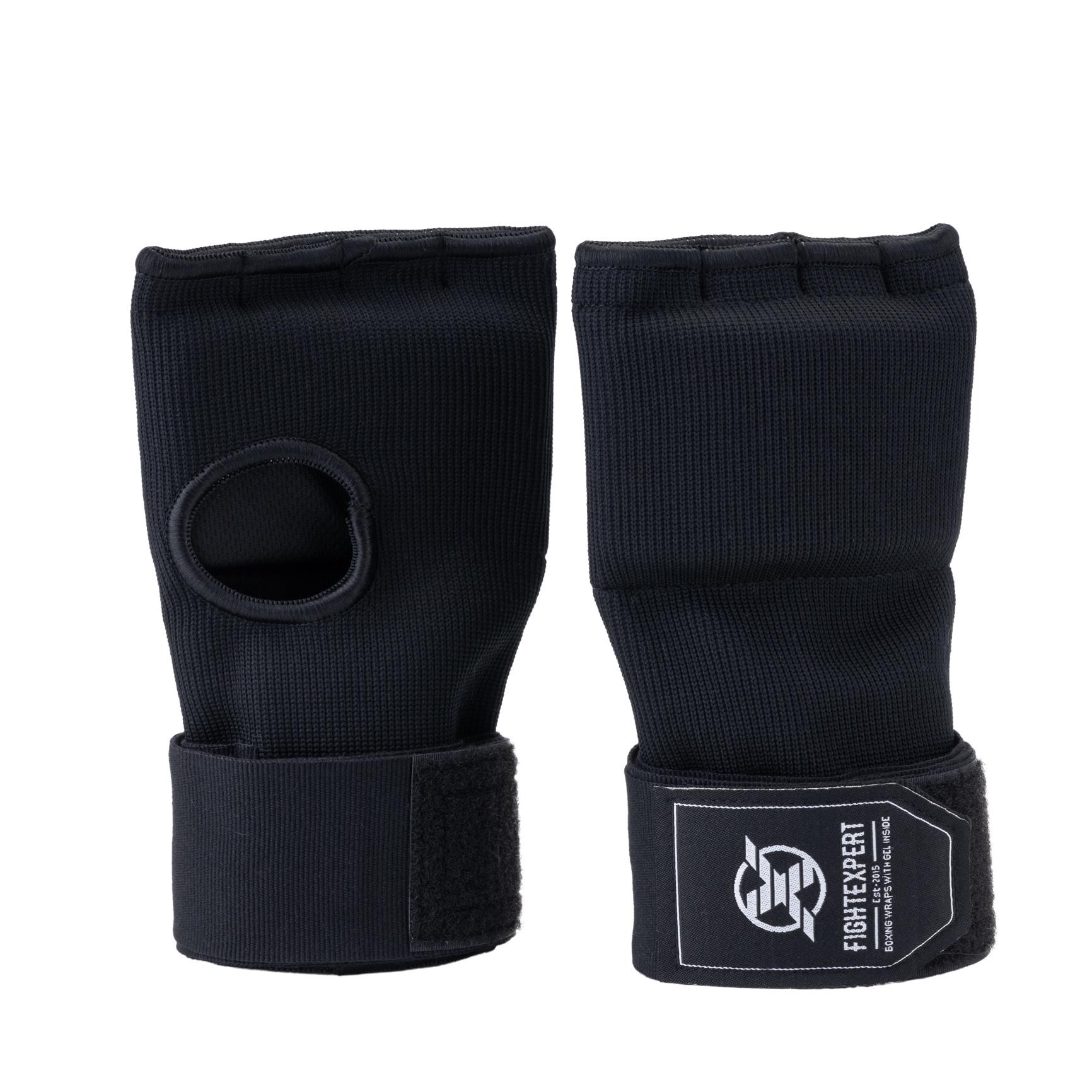 Бинты гелевые для бокса FIGHT EXPERT QUICK(полиэстер, пенорезина,Черный)"