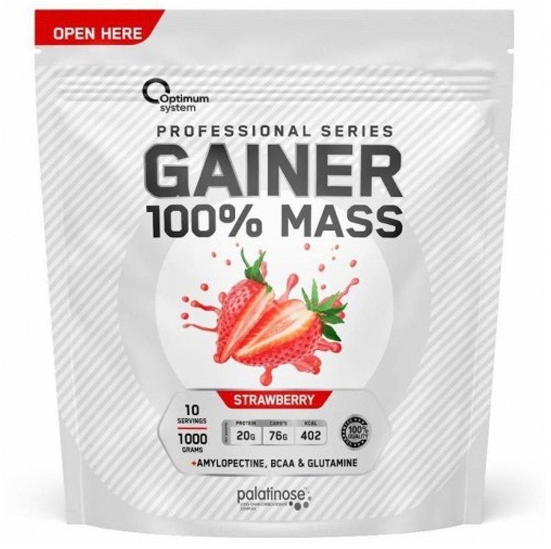 Optimum System Mass Gainer (1000 г.) (Клубника)