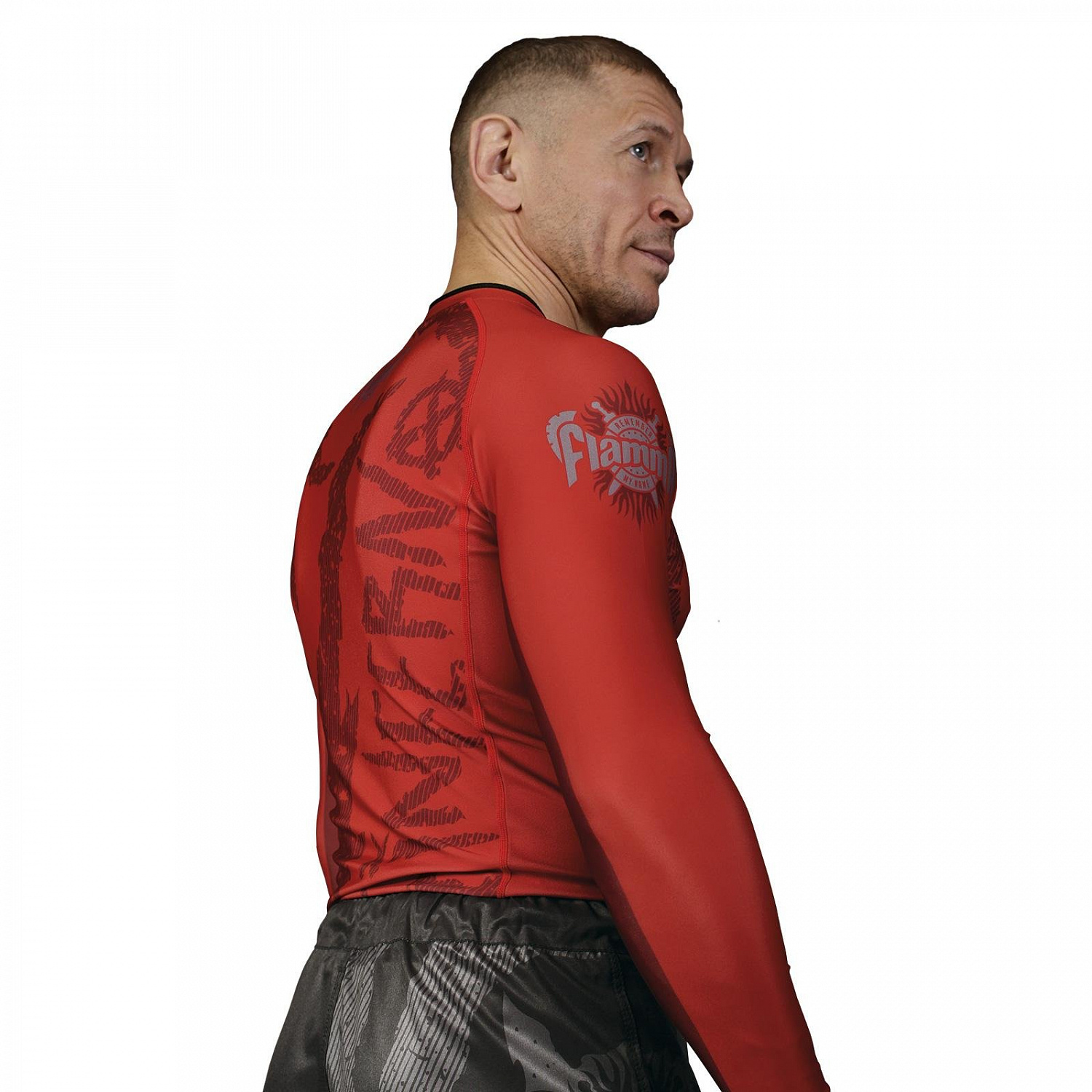 Рашгард с дл.рукавом FLAMMA Inferno красный